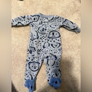 Carters Fleece 2-way zip pajamas
